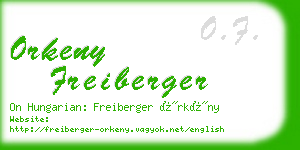 orkeny freiberger business card